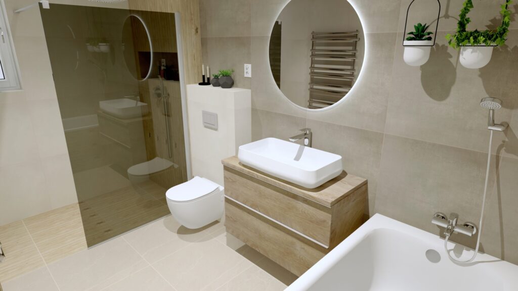 Moderný interiérový dizajn kúpelňe v Bratislave – návrh a realizácia OK Interier